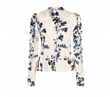 Rinascimento Cfc0117758 Kék-ecru Virágos Blézer