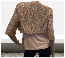 Rinascimento Curvy Cfc0115653 Arany Flitteres Boleró