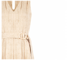 Rinascimento női bézs elegáns overál, újjatlan - CFC0124125