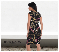 Frank Lyman 251371 Fekete-pink Láncmintás Ruha