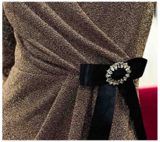 Frank Lyman 227109 Bronz Csillámos Ruha