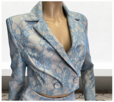 Rinascimento Cfc0115305 Kék Csipkés Blézer