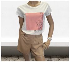 Rinascimento Cfc0119204 Fehér-púder Póló