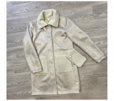 Rinascimento Lana Bianco kabát - CFC0122208