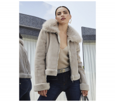 Rinascimento Cfc0115151 Drapp Műszőrmés  Dzseki