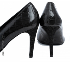 Cango&Rinaldi 79-01 Sötétszürke Lakkbőr Magassarkú Cipő