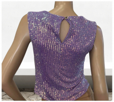 Rinascimento Cfc0112922 Kékes-lilás Flitteres Top