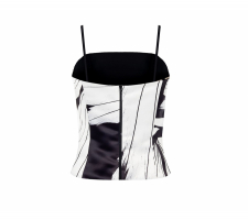 Rinascimento elegáns fekete-fehér míder felső - CFC0125090