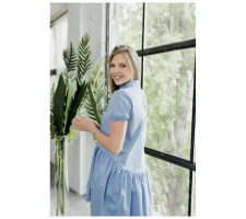 Rinascimento 103456 Kék fodros ingruha