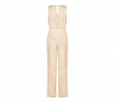 Rinascimento női bézs elegáns overál, újjatlan - CFC0124125