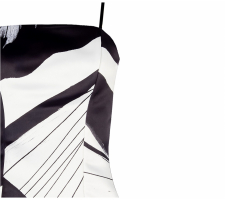 Rinascimento elegáns fekete-fehér míder felső - CFC0125090