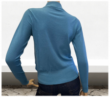 Rinascimento Cfm0011329 Azúrkék Garbós Pulóver