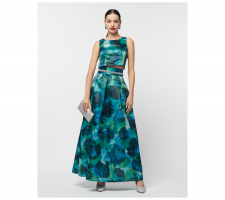 Rinascimento Cfc0115363 Kék-zöld Mintás Top