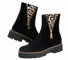 Cango&rinaldi Irl-23051 Fekete Nubukbőr Bokacsizma