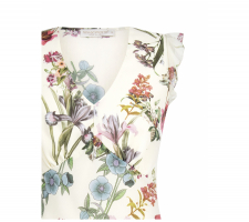 Rinascimento Cfc0018737 Törtfehér Virágos Blúz