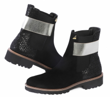 Cango&Rinaldi Irl-14550 Fekete Velúrbőr Bokacsizma