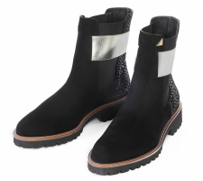 Cango&Rinaldi Irl-14550 Fekete Velúrbőr Bokacsizma