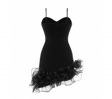 Rinascimento Cfc0116701 Fekete Tüllös Ruha