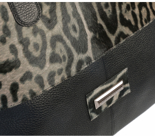 Cr Simona 002 Fekete Cervo-szürke Mintás Táska