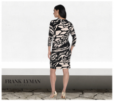 Frank Lyman 243142 Fekete-ekrü Mintás Ruha