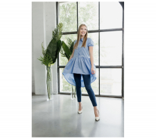 Rinascimento 103456 Kék fodros ingruha