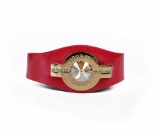 Cango by Köllő Babett Collection B4k Piros-arany Kristályos Bőr Karkötő