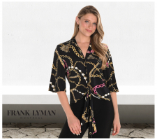 Frank Lyman 251372 Fekete Mintás Blúz