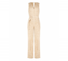 Rinascimento női bézs elegáns overál, újjatlan - CFC0124125