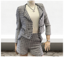 Rinascimento Cfc0019185 Törtfehér Mintás Blézer