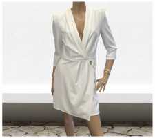 Rinascimento Cfc0019381 Törtfehér Blézerruha