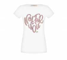 Rinascimento Cfc0112702 Fehér Mintás Póló