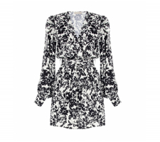 Rinascimento Cfc0116481 Fekete-fehér Virágos Ruha