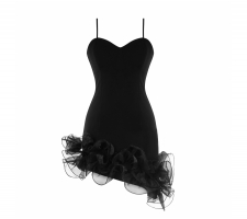 Rinascimento Cfc0116701 Fekete Tüllös Ruha