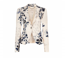 Rinascimento Cfc0117758 Kék-ecru Virágos Blézer