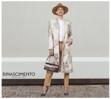 Rinascimento Cfc0119909 Ecru Virágos Kabát