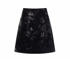Rinascimento elegáns fekete virágos szoknya - CFC124998