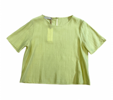 Rinascimento női blúz - Lime színű, rövid ujjú, 87% viszkóz - CFC0124229
