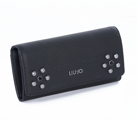 Liu Jo Wallet 011 Fekete-ezüst Pénztárca