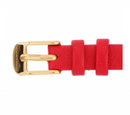 CR Charm Collection Piros-arany Bőrpánt Logózott