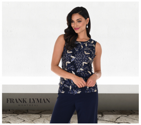 Frank Lyman 248321 Kék-arany Ujjatlan Blúz
