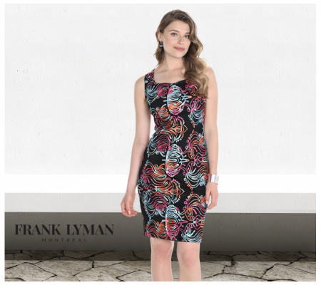 Frank Lyman 256280 Fekete Alapon Mintás Ruha