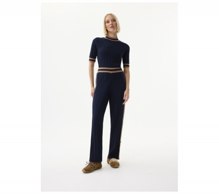 Leo & Ugo Navy-Camel női nadrág - AWP131