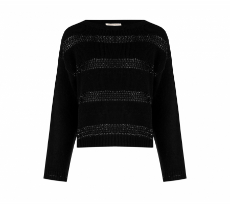 Rinascimento fekete pulóver - CFM0011951