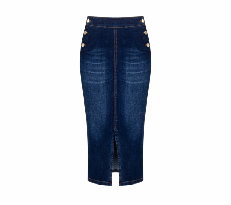 Rinascimento Blue Indigo kék farmer szoknya - CFC0124973