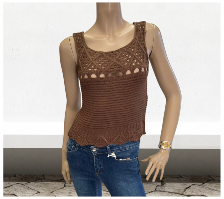 Rinascimento Cfm0011238 Barna Top